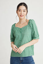Load image into Gallery viewer, Indi Button Down Gingham Top
