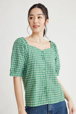 Load image into Gallery viewer, Indi Button Down Gingham Top
