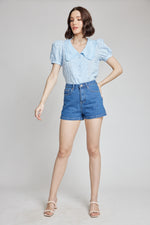 Load image into Gallery viewer, Stella Eyelet Oversized Collar Top
